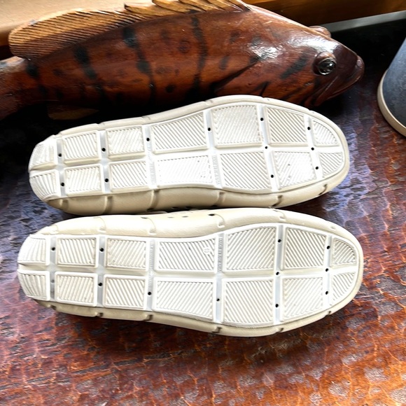 Tucket Giller Khaki & Vanilla Deck Boat Driver Shoes Size 13 Excellent Condition - Picture 5 of 10